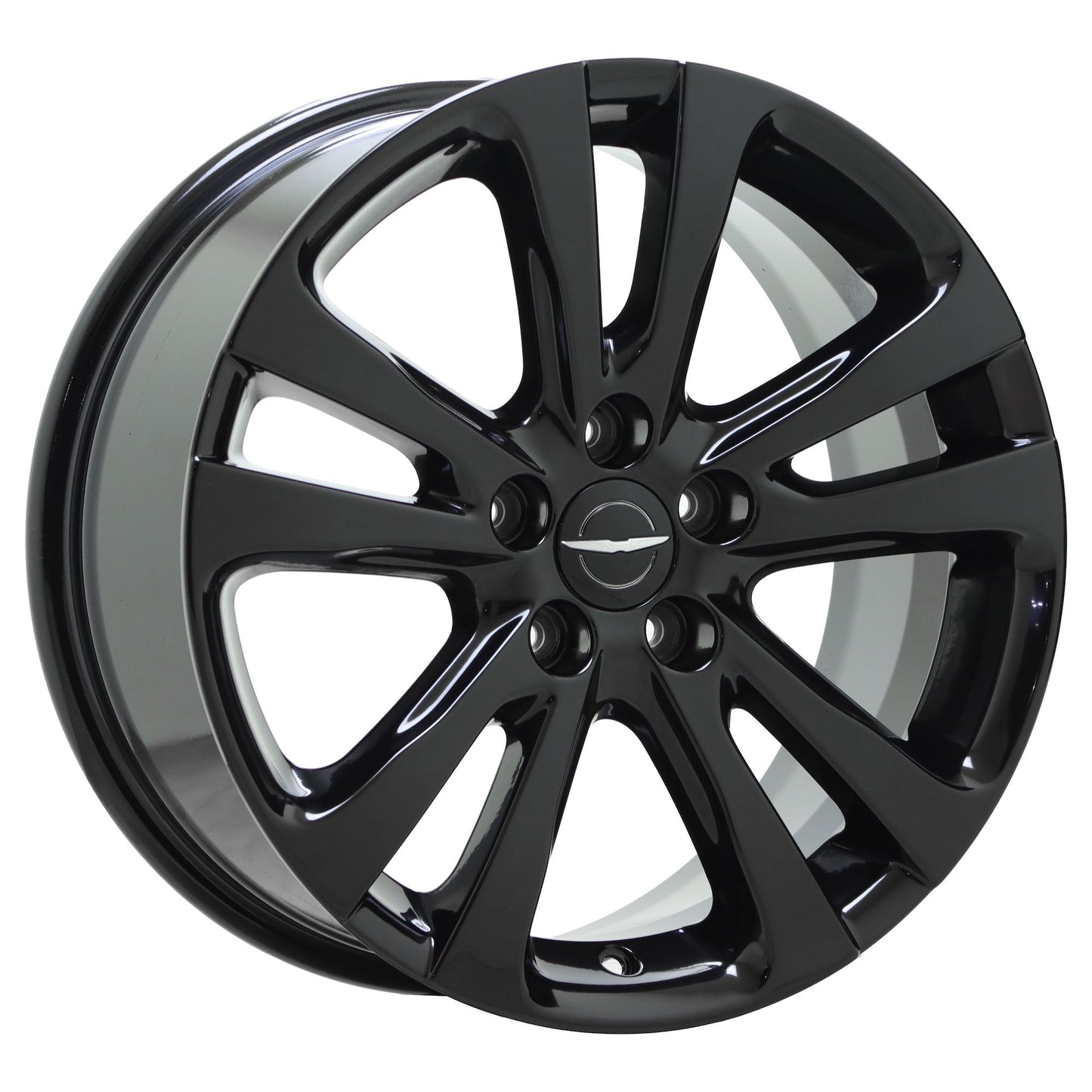 17" Chrysler 200 Gloss Black wheels rims Factory OEM set 2511 - 2015-2017