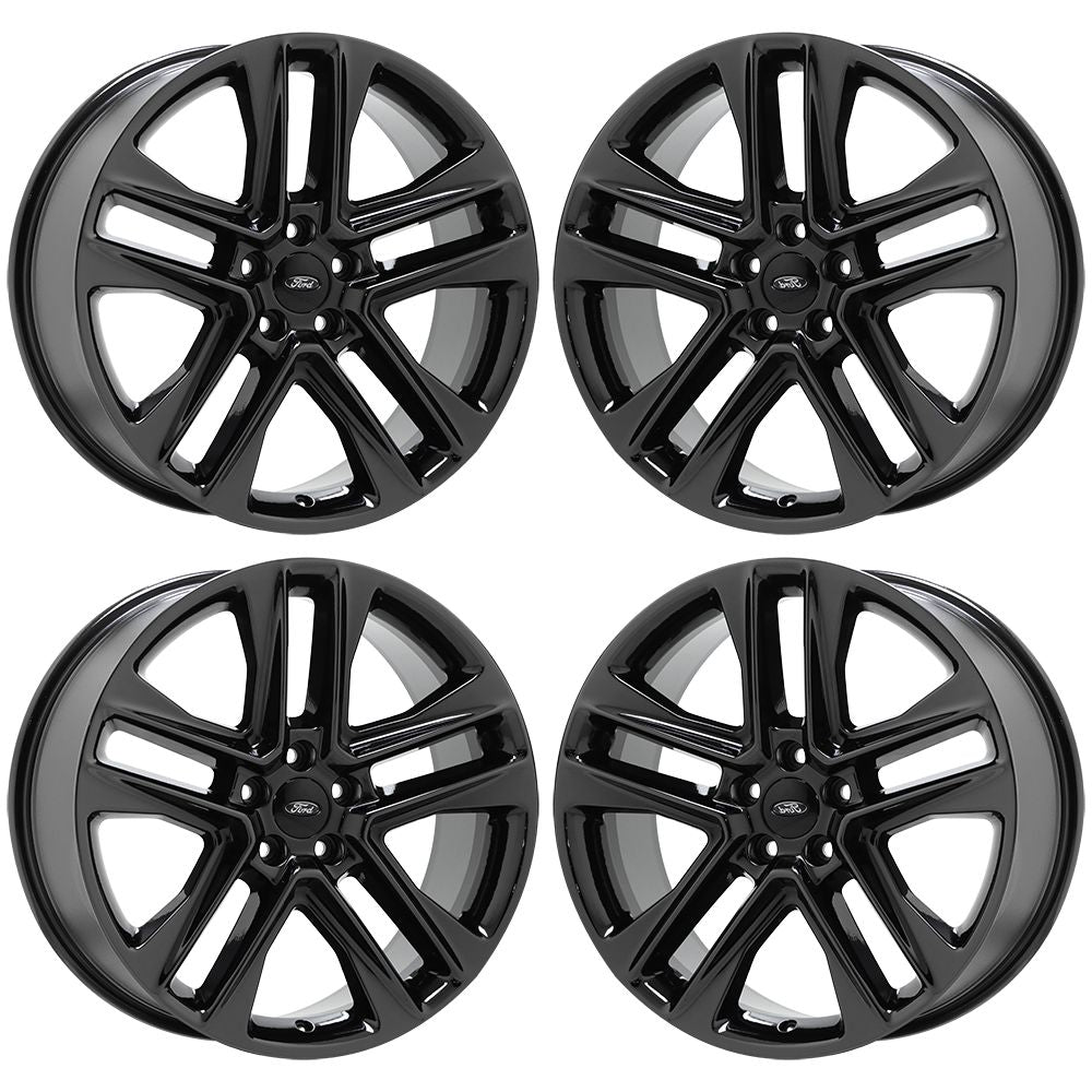 20" Ford Explorer Black Chrome wheels rims OEM set 10060 EXCHANGE