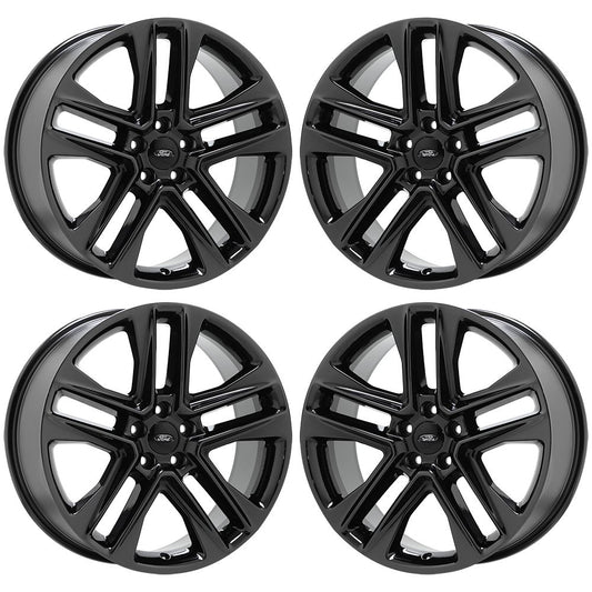 20" Ford Explorer Black Chrome wheels rims OEM set 10060 EXCHANGE