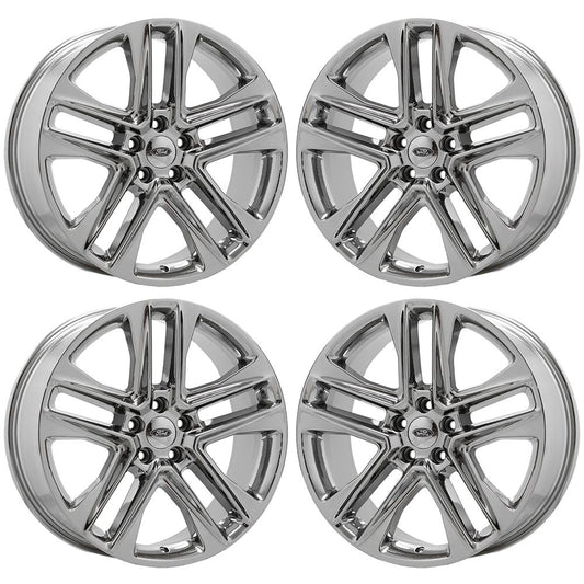 20" Ford Explorer 2011-2019 Bright Chrome wheels rims OEM set 10060