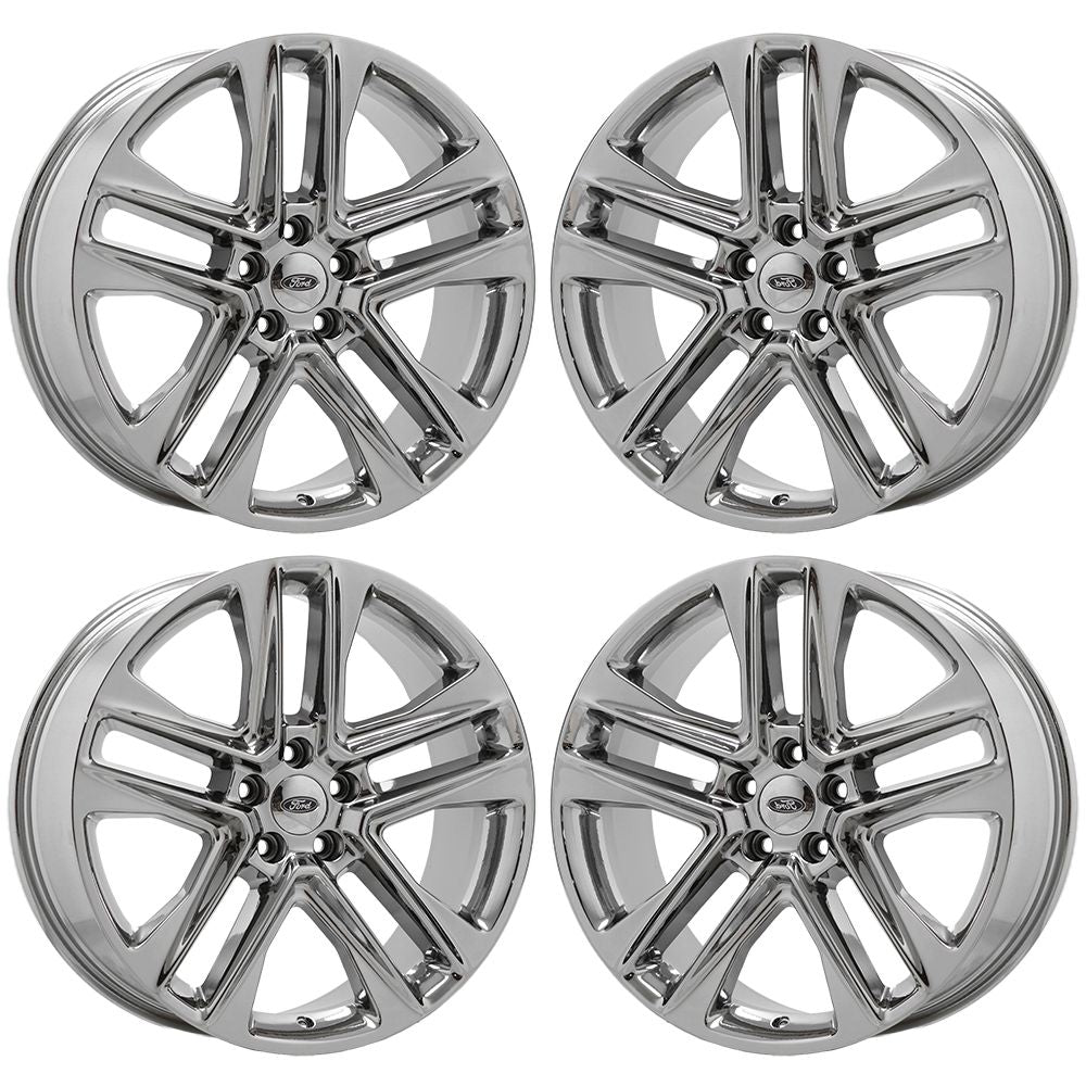 20" Ford Explorer 2011-2019 Bright Chrome wheels rims OEM set 10060