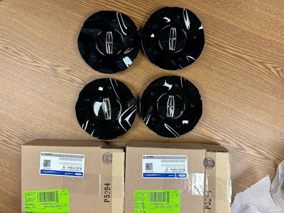 5 7/8" Lincoln Corsair OEM Black Center Cap #MJ7Z1130A set