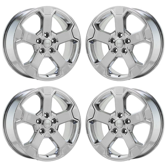 20" Jeep Grand Cherokee Bright Chrome wheels rims Factory OEM set 9211 EXCHANGE