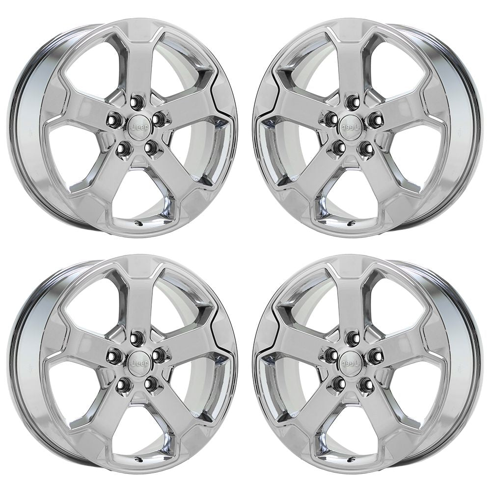 20" Jeep Grand Cherokee Bright Chrome wheels rims Factory OEM set 9211 EXCHANGE