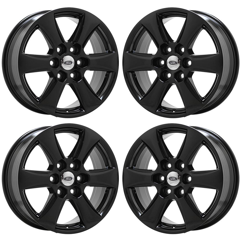 18" Ford F150 Truck Gloss Black wheels rims Factory OEM set 10168