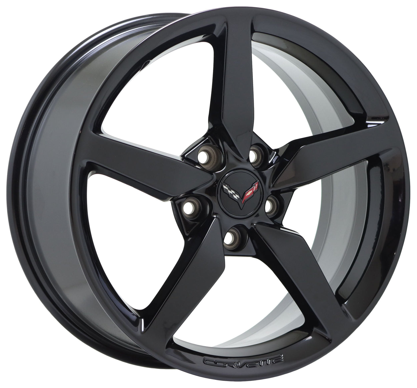 19" Chevrolet Corvette Stingray C7 Rear Gloss Black Wheel Rim Factory OEM 5638