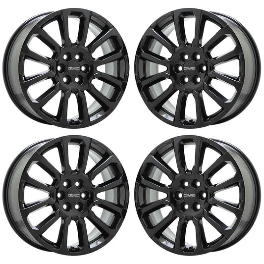 20" GMC Acadia Denali Gloss Black wheels Factory OEM set 14003 EXCHANGE