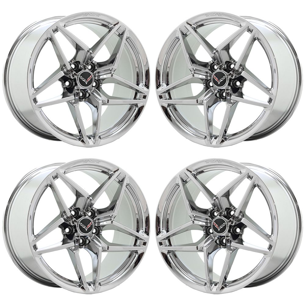 19" 20" Corvette C7 ZR1 Z06 Grand Sport Chrome wheels OEM set 5926 5930 EXCHANGE