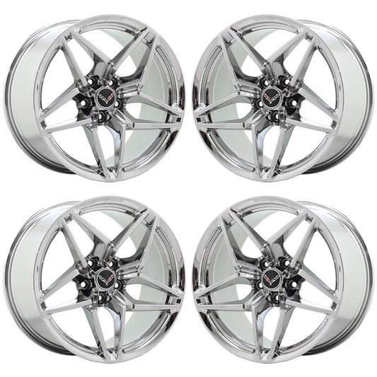 19" 20" Corvette C7 ZR1 Z06 Grand Sport Chrome wheels OEM set 5926 5930 EXCHANGE