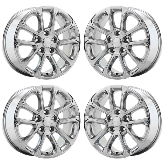 18" Jeep Grand Cherokee Dodge Durango Bright Chrome wheels rims OEM set 9136