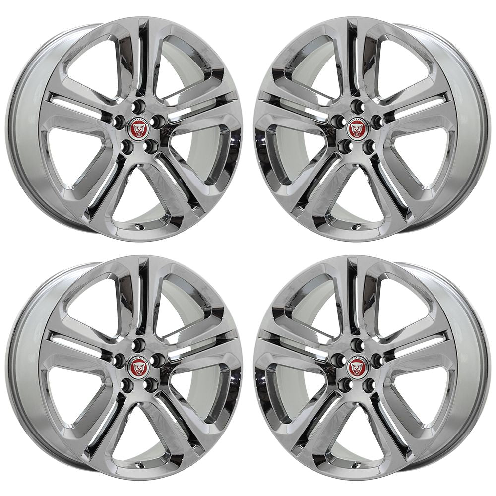 20" Jaguar F-Pace Chrome Wheels Rims Factory OEM Set 59976 EXCHANGE