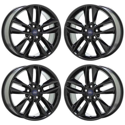 18" Ford Edge Gloss Black wheels rims Factory OEM set 10043 EXCHANGE