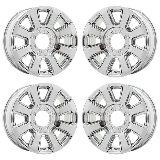 20" Ford F250 F350 SRW Bright Chrome wheels rims Factory OEM set 10103 EXCHANGE