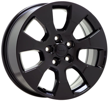 18" Jeep Wrangler Gladiator Gloss Black wheels rims Factory OEM set 5 9222