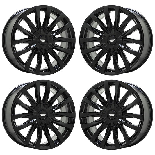 22" Cadillac Escalade Luxury Gloss Black wheels rims Factory OEM set 4873