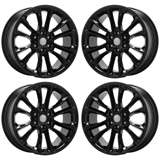 22" Jeep Wagoneer Gloss Black wheels rims Factory OEM set 9298 EXCHANGE