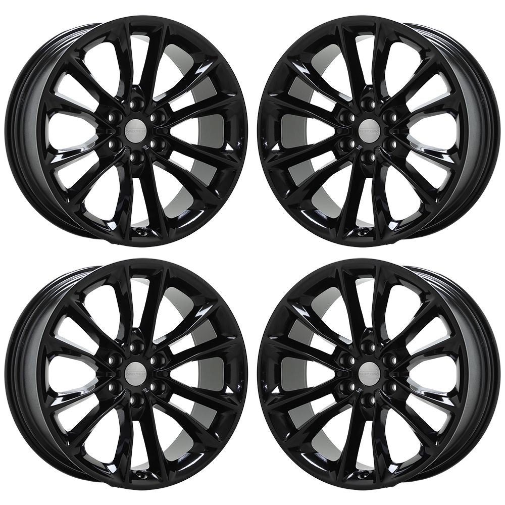 22" Jeep Wagoneer Gloss Black wheels rims Factory OEM set 9298 EXCHANGE
