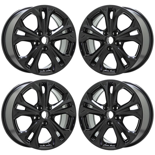 17" Ford Fusion Gloss Black wheels rims Factory OEM set 3871