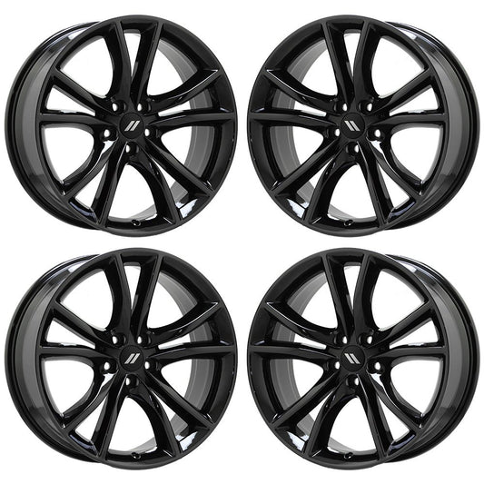 20" Dodge Charger Challenger Black Chrome wheels OEM set 2545 2563