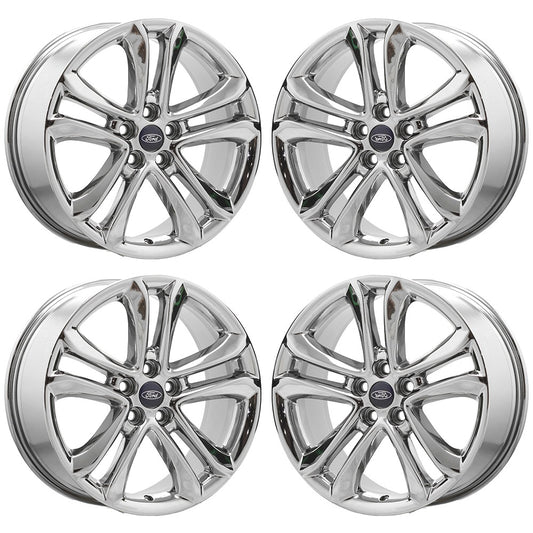 18" Ford Edge Bright Chrome wheels rims Factory OEM set 10044 EXCHANGE