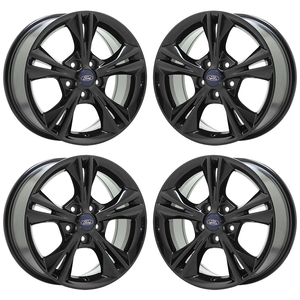 16" Ford Focus Gloss Black wheels rims Factory OEM set 2012-2018 - 3878