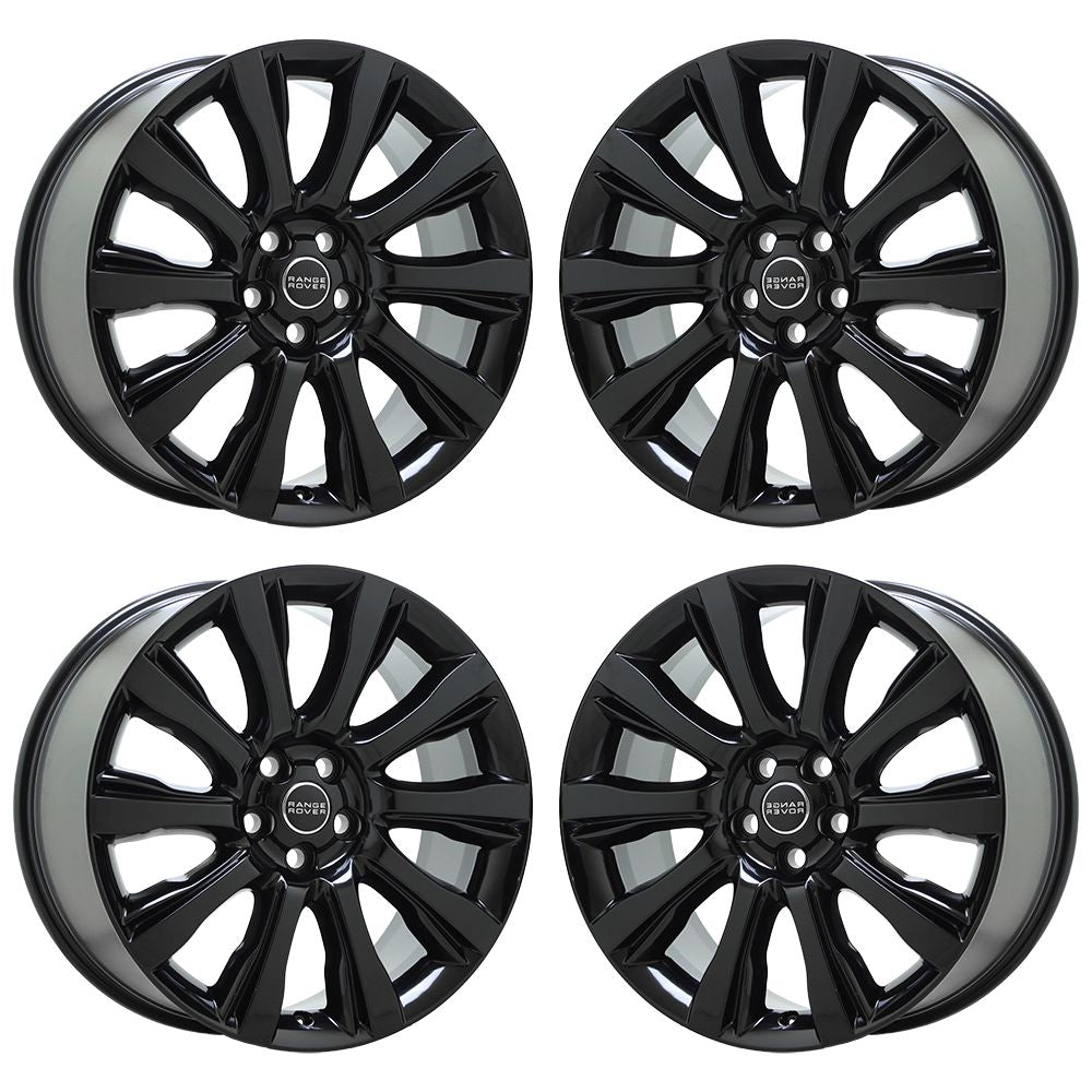 21" Range Rover Gloss Black wheels rims Factory OEM set 72246 EXCHANGE