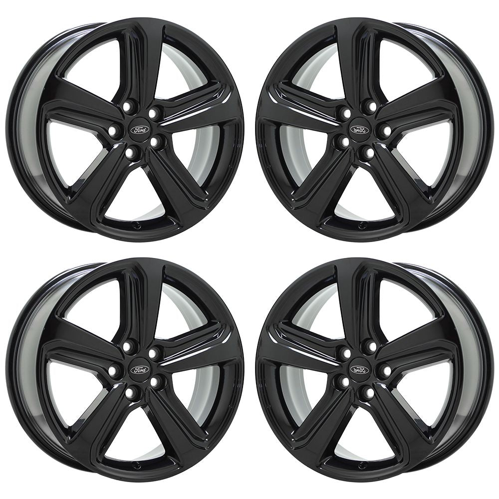 18" Ford Edge Gloss Black wheels Factory OEM Original set 10193 EXCHANGE