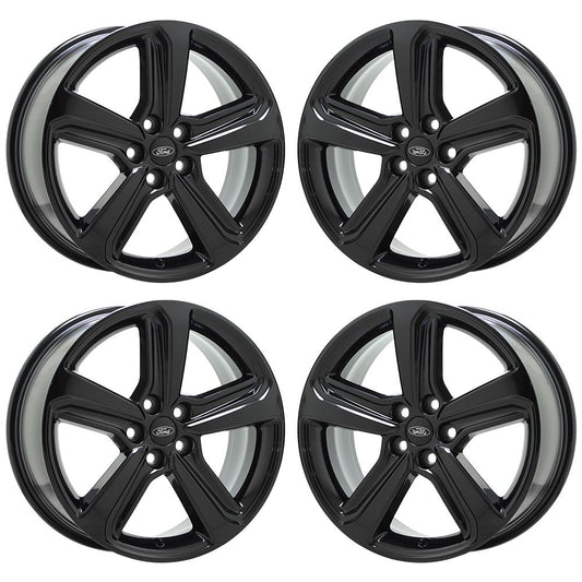 18" Ford Edge 2015-2024 Gloss Black wheels rims Factory OEM set 10193
