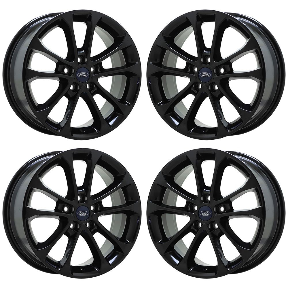 17" Ford Fusion Lincoln MKZ Gloss Black wheels rims Factory OEM set 10205
