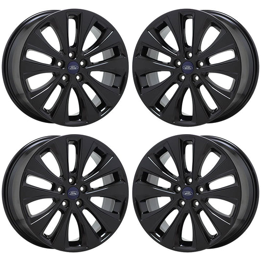18" Ford Fusion Lincoln MKZ Gloss Black wheels rims Factory OEM set 10206