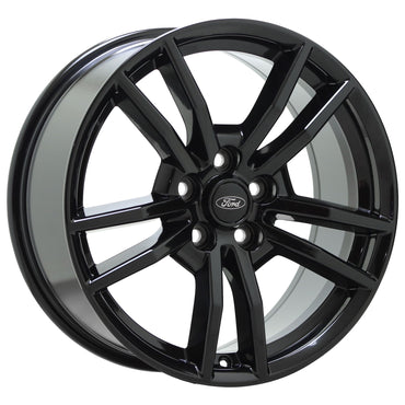 18" Ford Mustang Gloss Black wheels rims Factory OEM set 10030