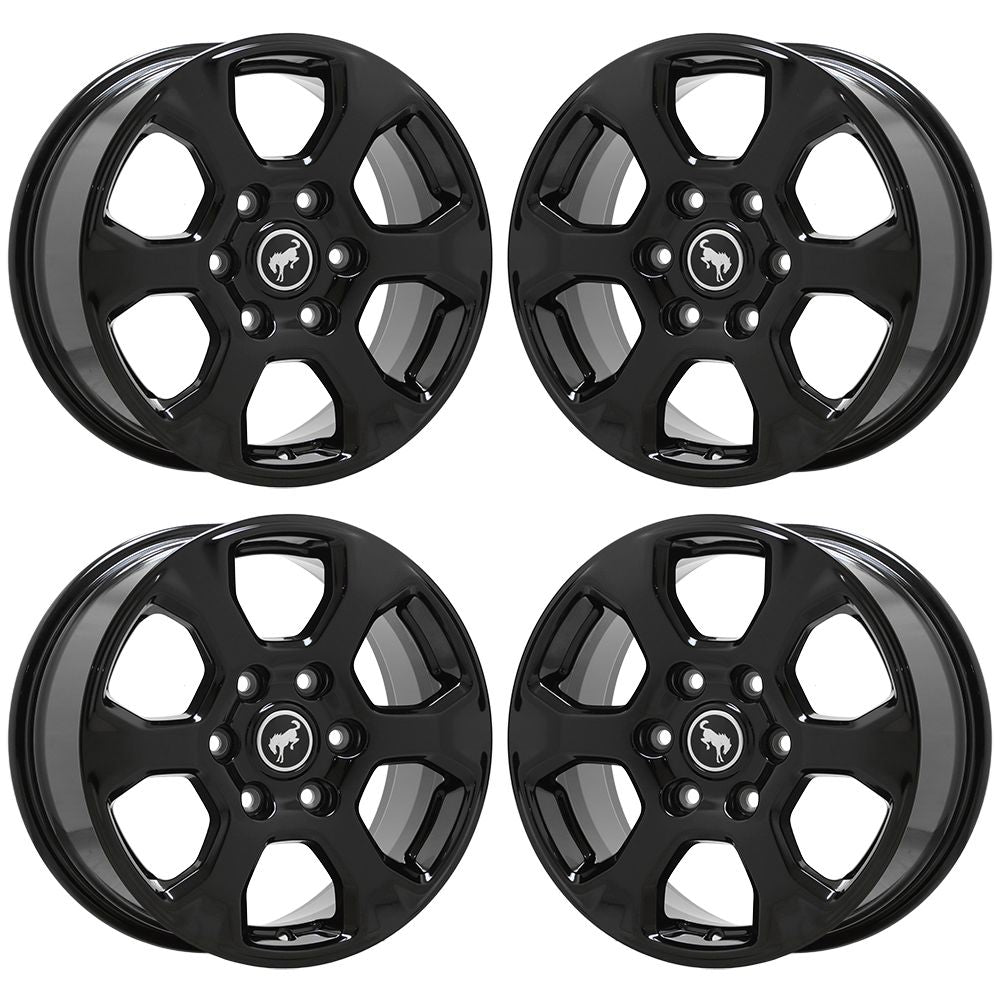 17" Ford Bronco Gloss Black wheels rims Factory OEM set 4 10384