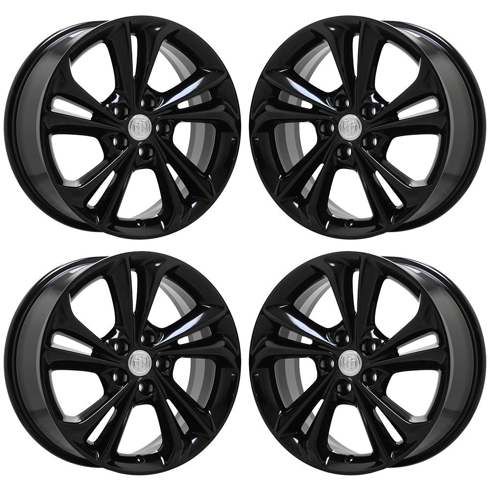 18" Buick Encore GX Gloss Black wheels rims Factory OEM set 14005 14006