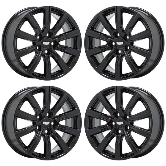 18" Cadillac XT4 Gloss Black wheels rims Factory OEM set 4820