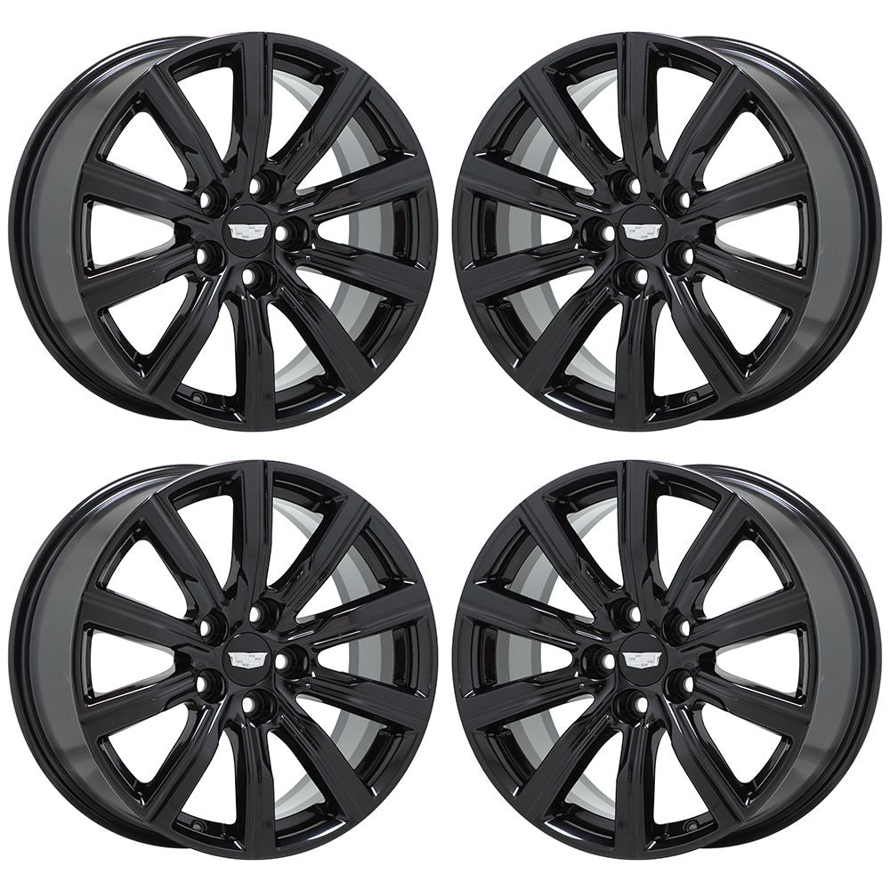 18" Cadillac XT4 Gloss Black wheels rims Factory OEM set 4820