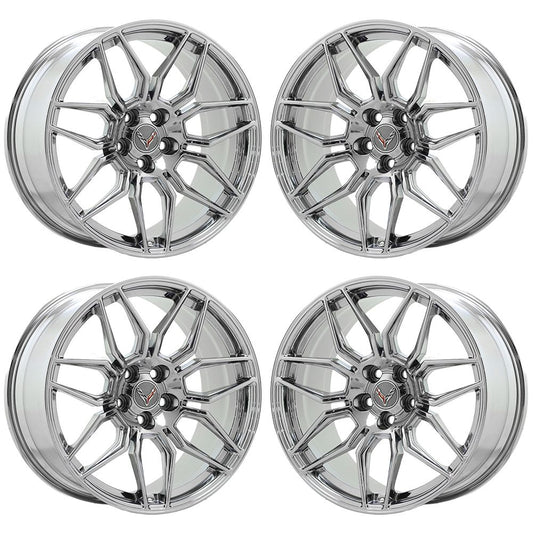 20" 21" Corvette C8 Bright Bright Chrome wheels Factory 95580 95581 EXCHANGE