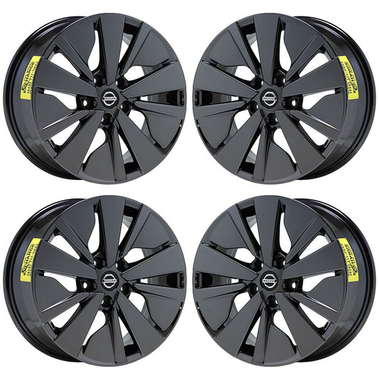 17" Nissan Altima Black Chrome Wheels Rims Factory Original OEM Set 62784