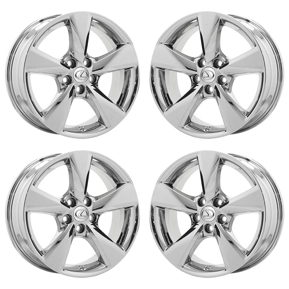 18" Lexus RX350 RX450 Bright Chrome wheels rims Factory OEM set 74253