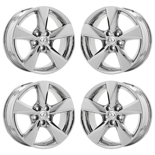 18" Lexus RX350 RX450 Bright Chrome wheels rims Factory OEM set 74253