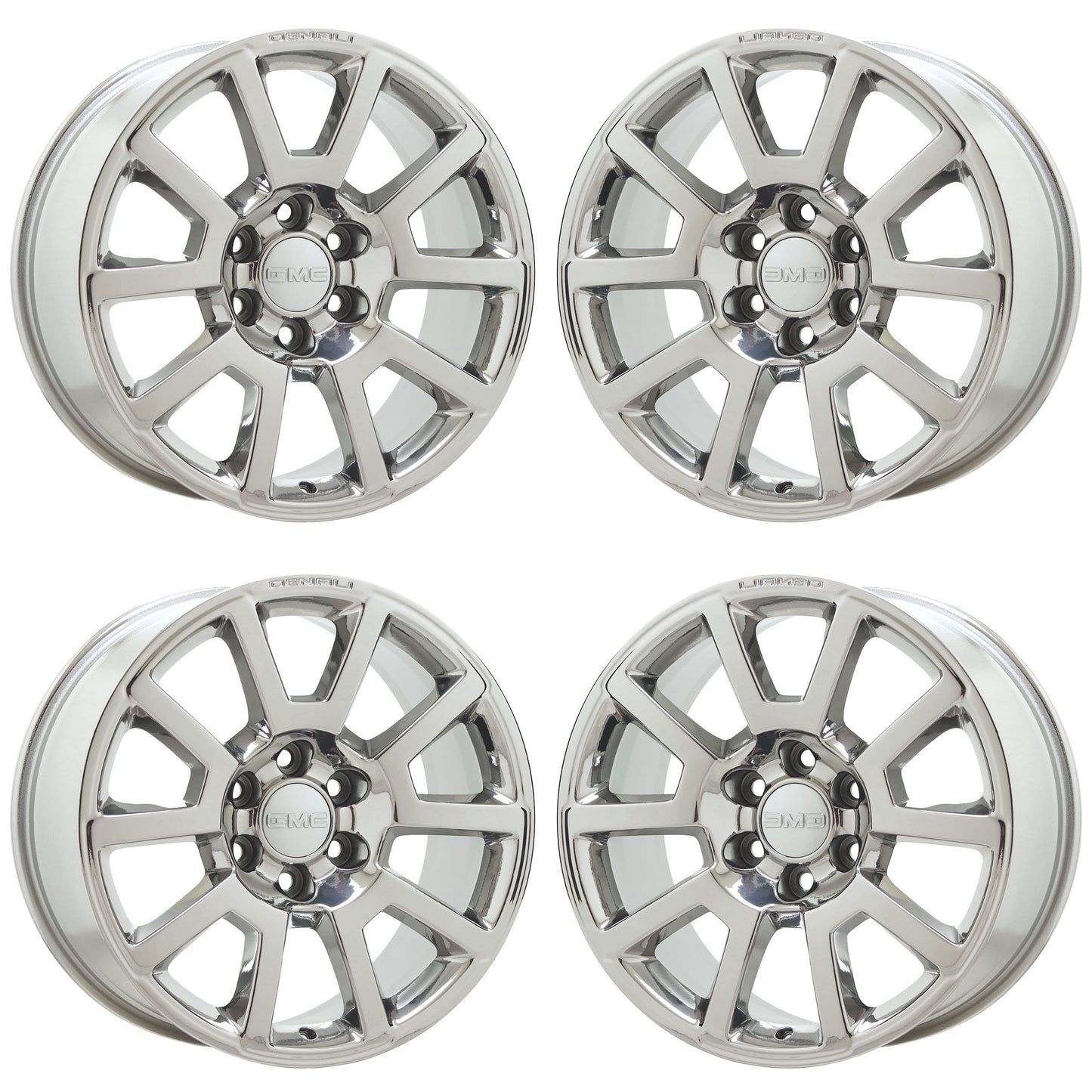 20" GMC Sierra Yukon Denali 1500 Bright Chrome wheels rims set 4 5644 EXCHANGE