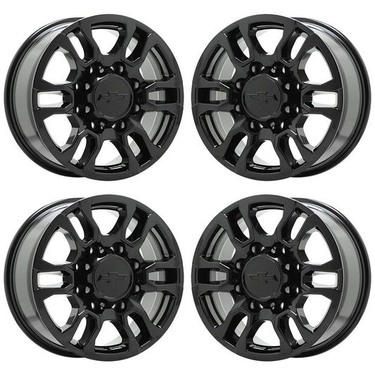 18" GMC Sierra 2500 3500 Gloss Black wheels rims Factory OEM set 5949 EXCHANGE