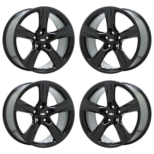 20x8.5" 20x9.5" Camaro SS Gloss Black wheels rims Factory OEM set 5760 5764
