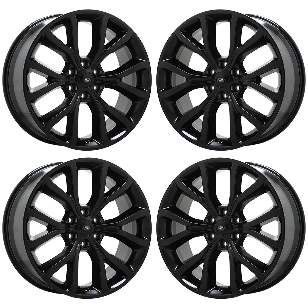22" Ford Expedition Gloss Black wheels rims Factory OEM set 10145 EXCHANGE
