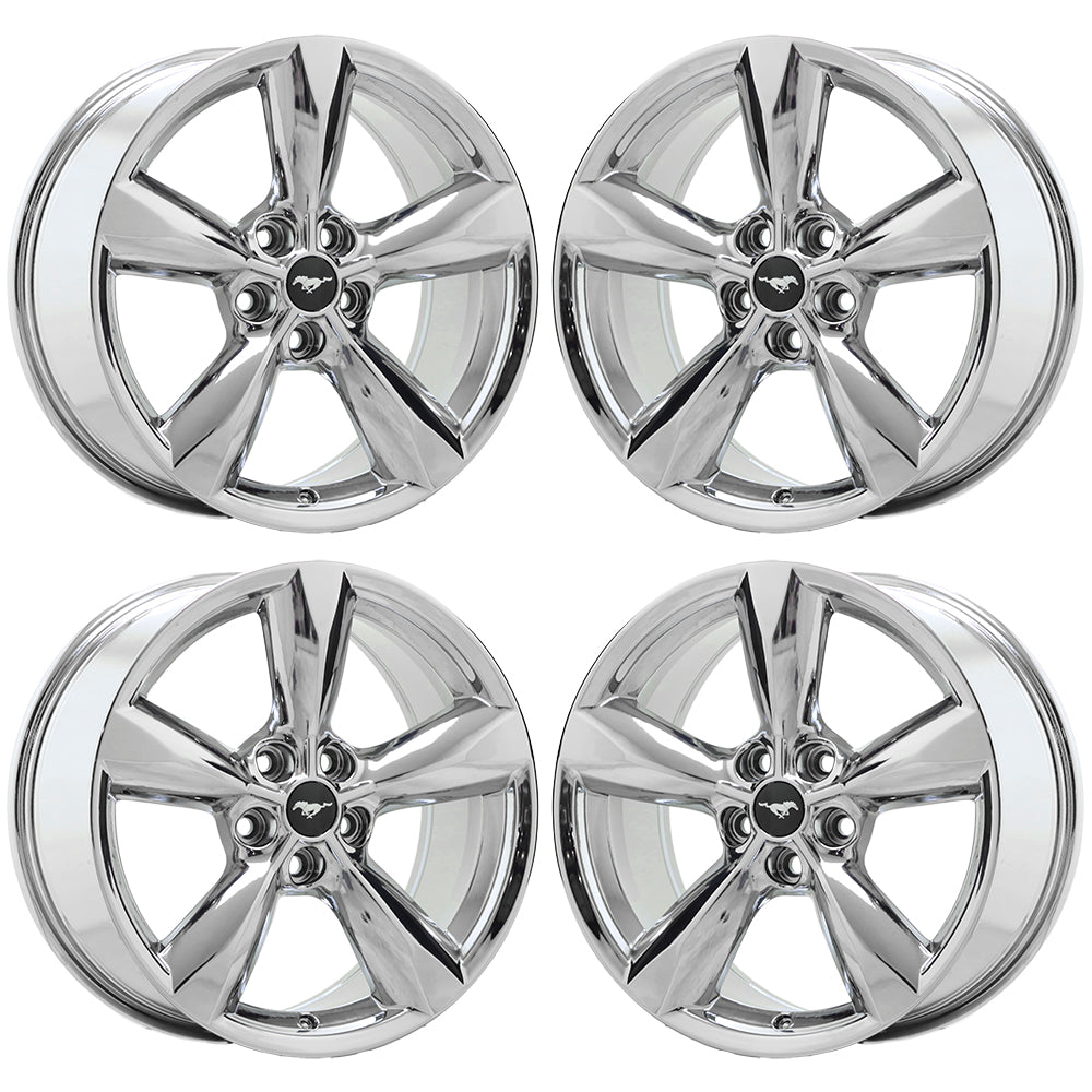 18" Ford Mustang Bright Chrome wheels rims Factory OEM set 10029 EXCHANGE
