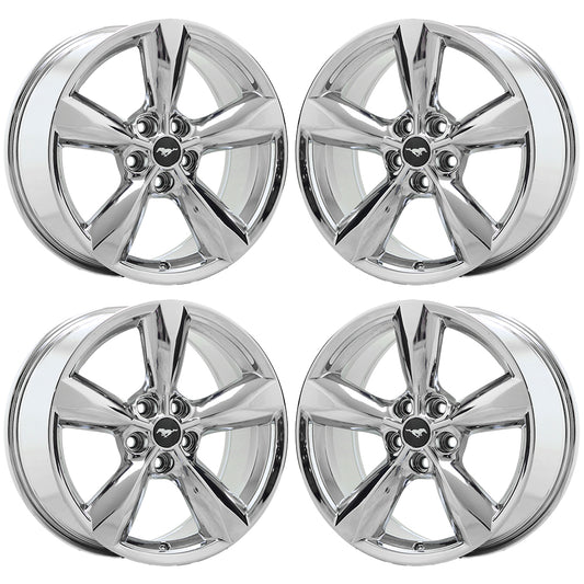 18" Ford Mustang Bright Chrome wheels rims Factory OEM set 10029 EXCHANGE