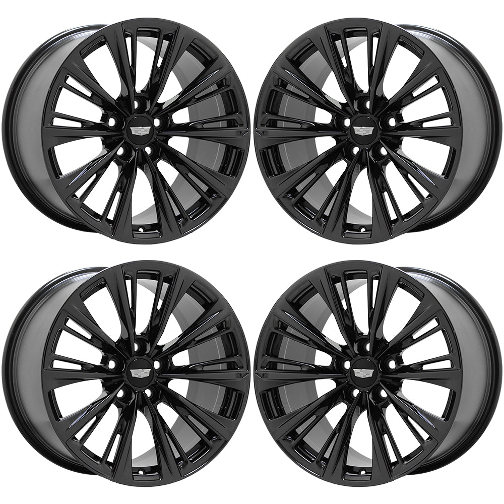 19" Cadillac CT5-V BlackWing Black Chrome Wheels OEM 14072 14074 EXCHANGE