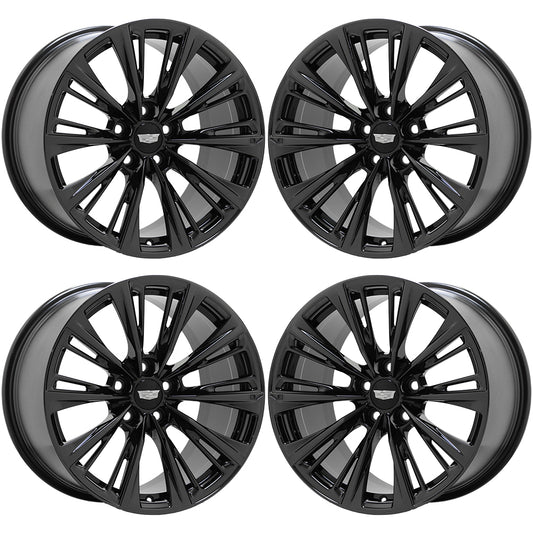 19" Cadillac CT5-V BlackWing Black Chrome Wheels OEM 14072 14074 EXCHANGE