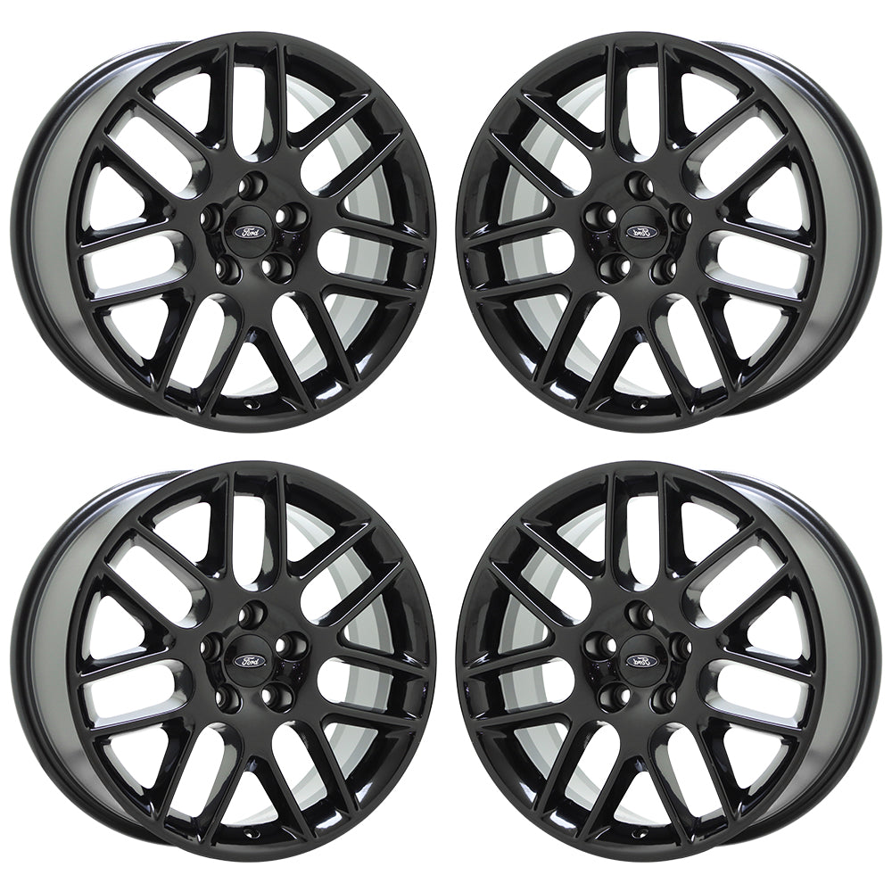 18" Ford Mustang Gloss Black wheels rims Factory OEM set 3886