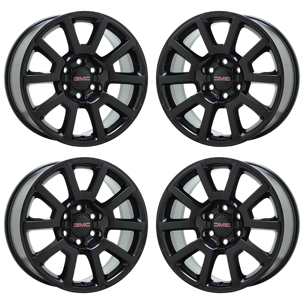 20" GMC Sierra Yukon Denali 1500 Gloss Black wheels rims set 4 5644 EXCHANGE