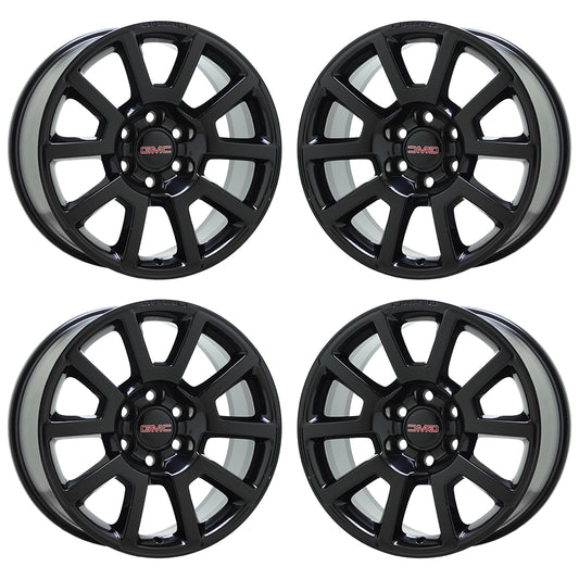 20" GMC Sierra Yukon Denali 1500 Gloss Black wheels rims set 4 5644 EXCHANGE